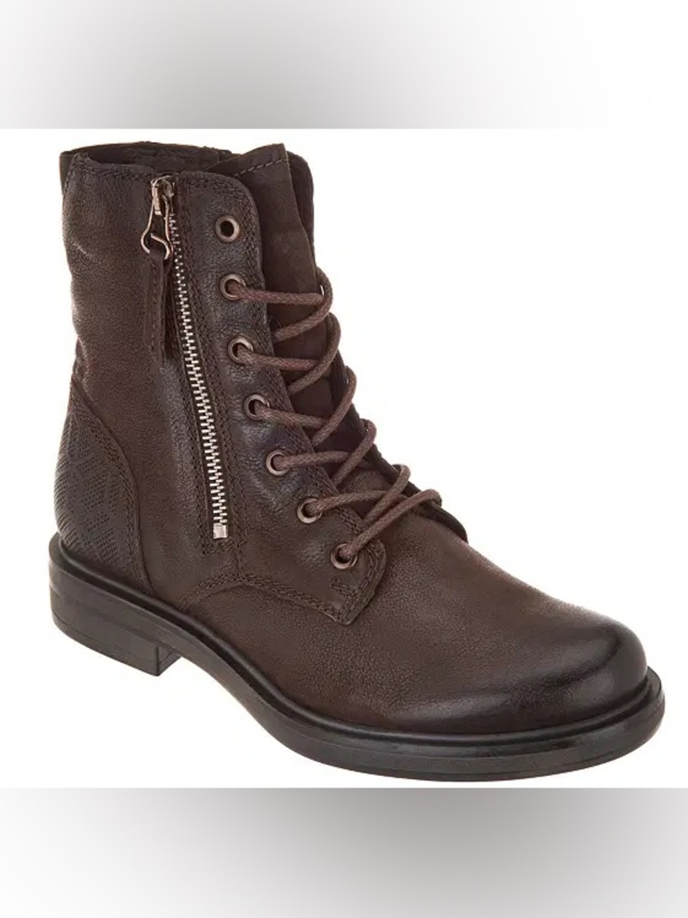 Miz Mooz Charlie Lace Up Leather Ankle Combat Boots Brown Size 40 NEW NWOB
